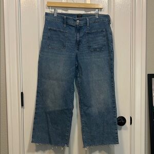 J. Crew Midwash Wide-Leg Cropped Jeans